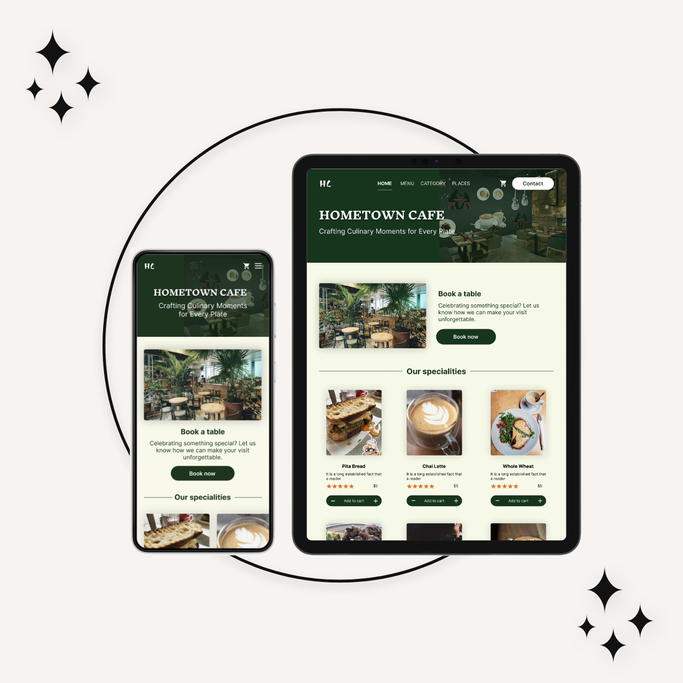 Home town cafe website