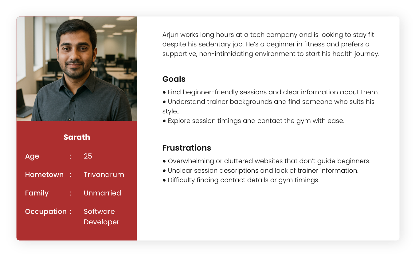 Sarath Gym Client Persona